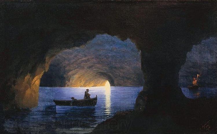 Ivan Aivazovsky Azure Grotto, Naples Germany oil painting art